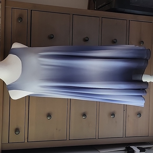 Cato Blue Ombre Swing Dress Knee Length Size Large - Picture 1 of 9